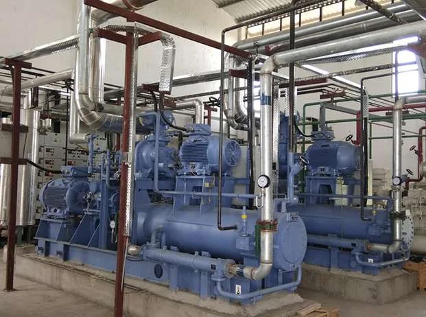 Industrial ammonia refrigeration plant