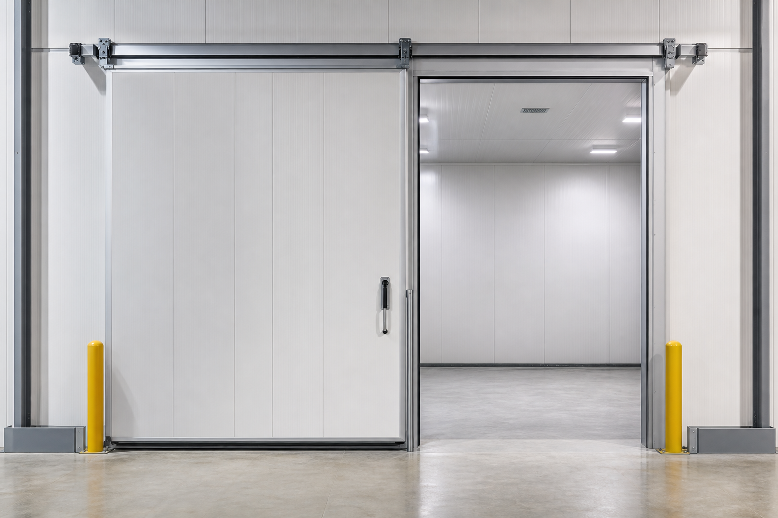 Custom-sized insulated cold room door