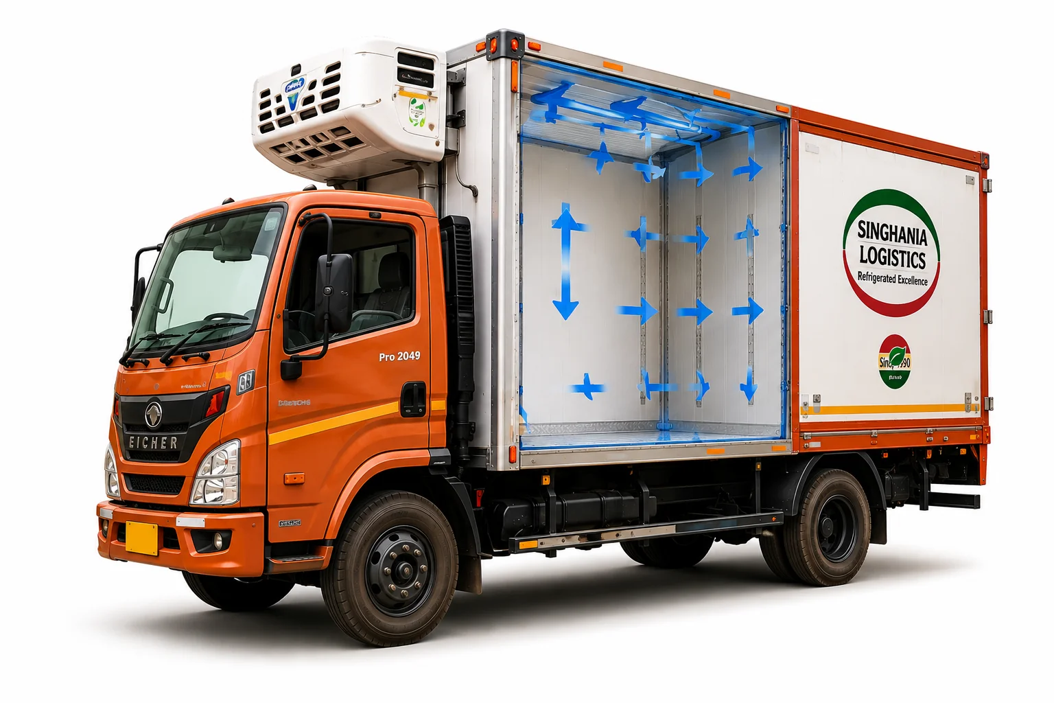 Reefer truck transport refrigeration build